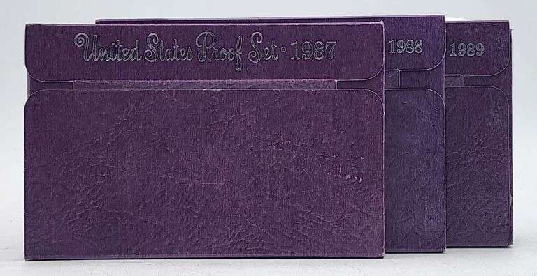 (J) US Mint 1987-1989 Proof Sets