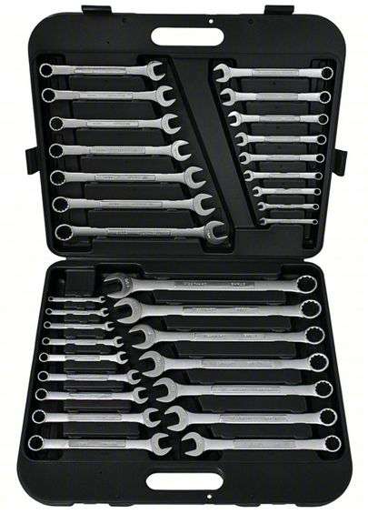 Westward 32-Piece Combination Wrench Set & Hard Storage Case