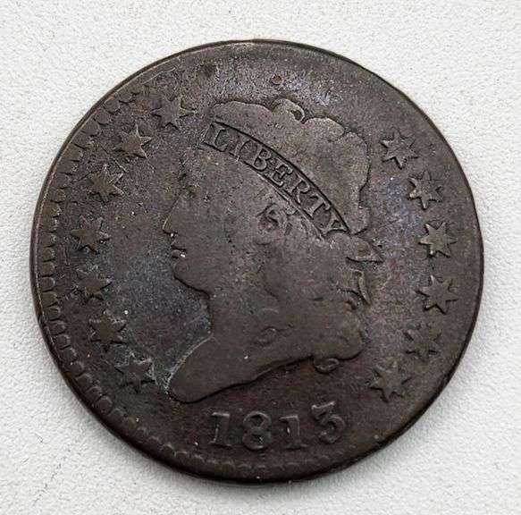 (A) US 1813 Large Cent