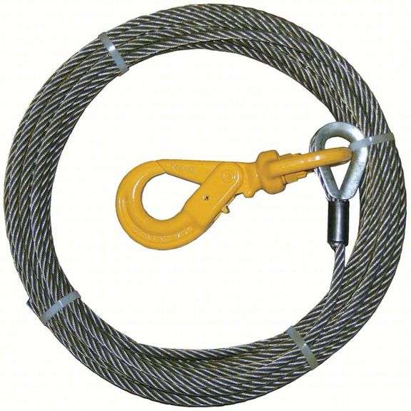 Steel Winch Cable With Self Locking Swivel Hook