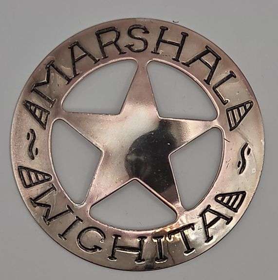 (AM) Franklin Mint Replica Sterling Wichita Marshall Badge