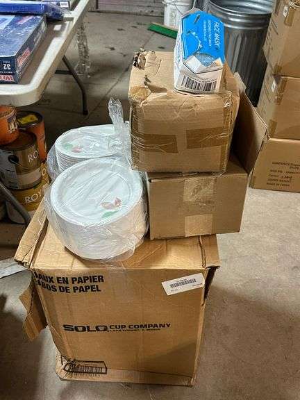 Paper Plates, Paper Buckets, And Face Masks