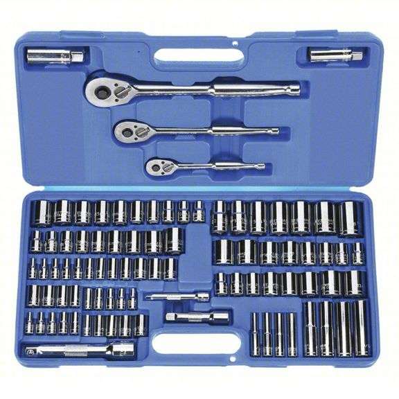 Westward 1/4”, 3/8”, & 1/2” Drive SAE/Metric Socket Wrench Set