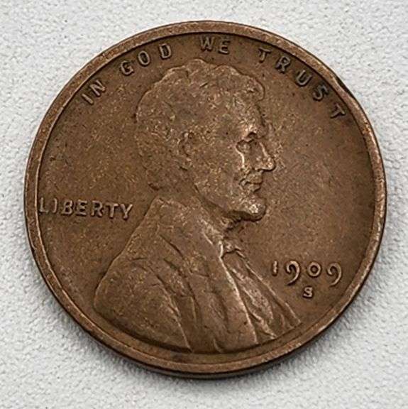 (A) US 1909-S Lincoln Wheat Cent