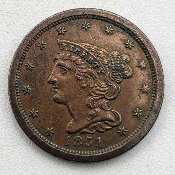 (A) US 1851 Half Cent