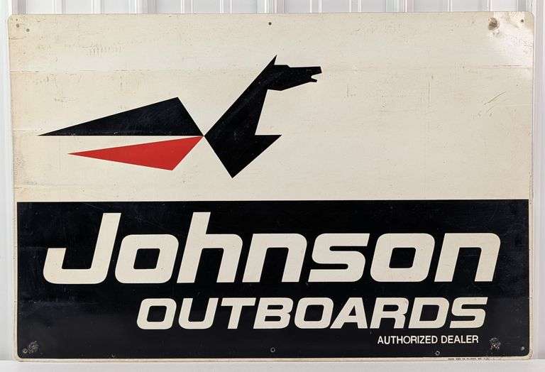 3ft Vintage SST Johnson Seahorse Outboards Boat Motors Dealership Sign