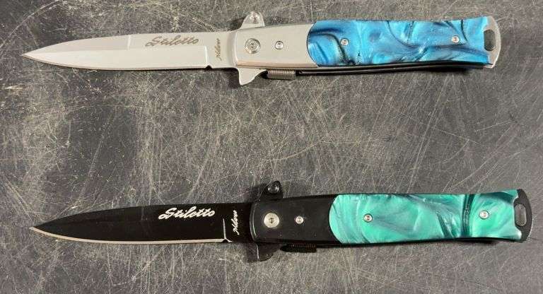 2 Milano Stiletto FoldIng Pocket Knives