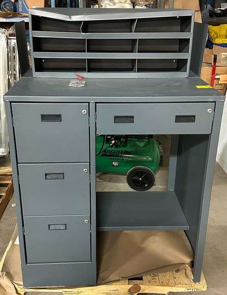 Durham Manufacturing Pedestal Shop Desk
