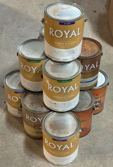 Royal Porch & Floors Satin/Gloss & Ace Stucco, Masonry, & Brick Flat Paint