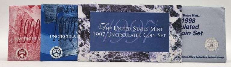 (D) US Mint 1997-1999 Uncirculated Coin Sets