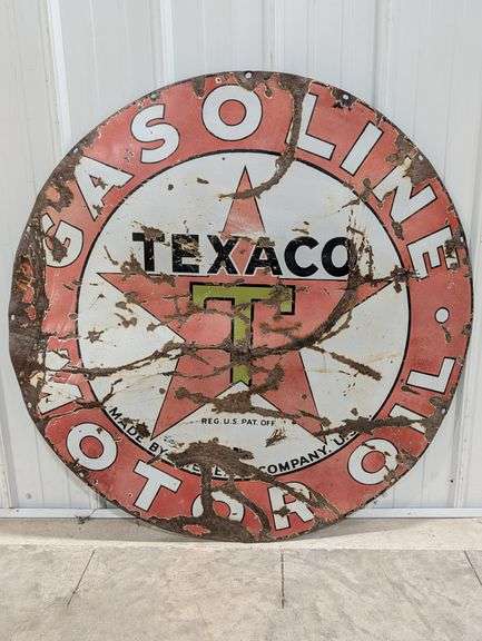 42in Vintage SSP Texaco Gasoline & Motor Oil Black 