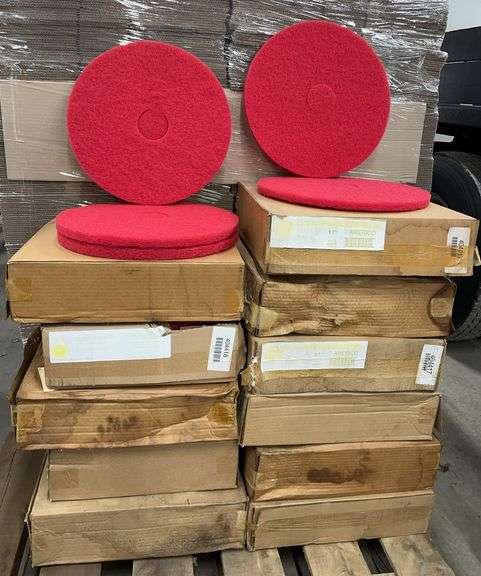 (R) Americo Red Buff Floor Maintenance Pads - Kraft Auction Service, LLC