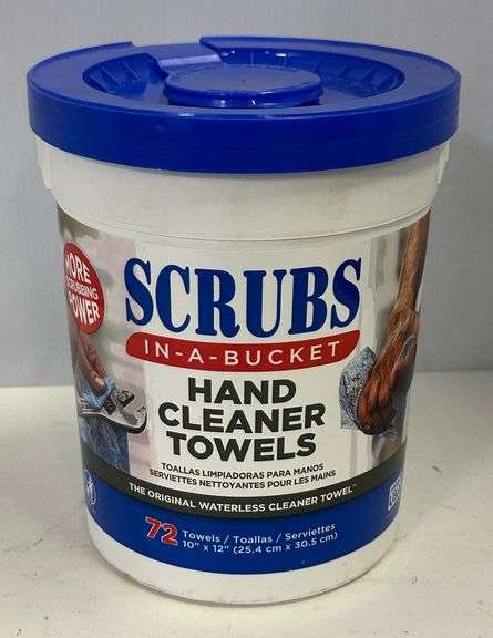 Scrubs In-A-Bucket Hand Cleaner Towels - Kraft Auction Service, LLC