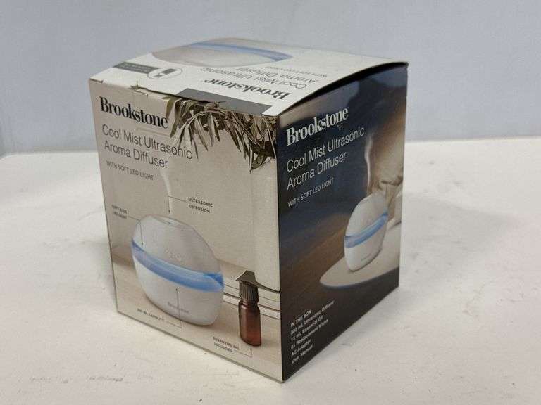 Brookstone Cool Mist Ultrasonic Aroma Diffuser (300mL) - Kraft Auction ...
