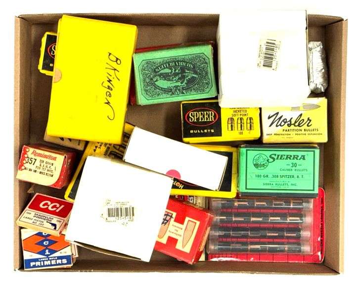 Hornady, Speer, Sierra, Remington and Nosler Bullet Lot