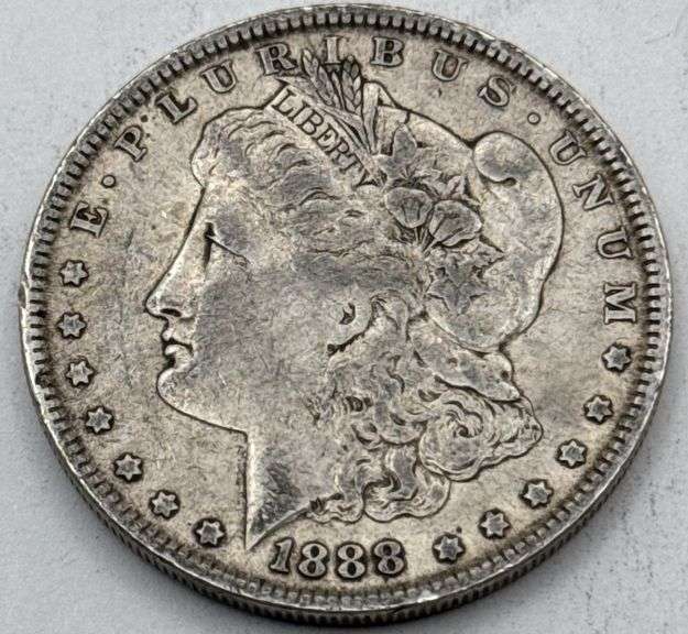 Silver 1888 Morgan Dollar Coin - Kraft Auction Service, LLC