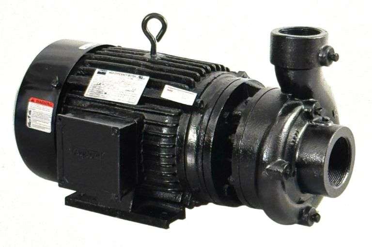 DAYTON Centrifugal Pump: 10 hp, 208-240/480V AC, 110 ft Max Head, 3 in ...