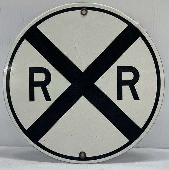 Mini Train Sign (II) Miniature Railroad Crossing Sign - Kraft Auction Service, LLC