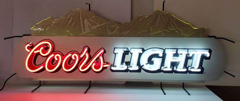 (QQ) Coors Light Long Neon Sign - Kraft Auction Service, LLC