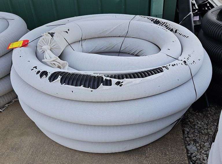 4" x 100' Corrugated Perforated Drain Pipe with Sock
