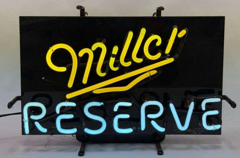 Vtg. Miller Reserve Neon Advertisement Sign