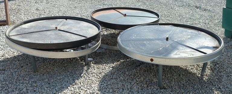 3 Tier Stackable Table Stainless Steel Stackable 3-Tiered Nursery Plant Display Tables - Kraft ...
