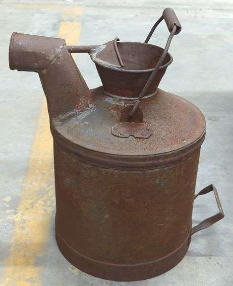 (X) Vintage Standard Oil Co. Indiana 5-Gallon Liquid Measure Kerosene ...