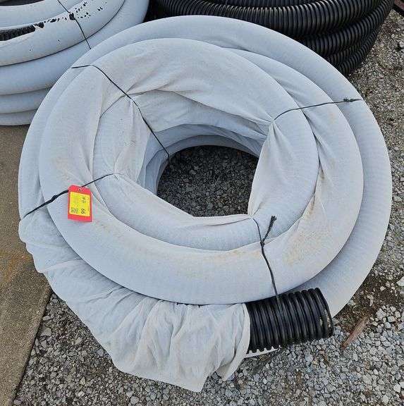 4" x 100' Corrugated Perforated Drain Pipe with Sock