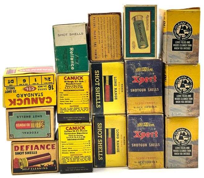 Shell Box Mini Set of 15 Miniature Shotgun Shell Boxes - Kraft Auction Service, LLC