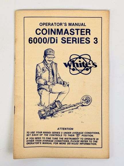 White's Coinmaster 6000/Di Series 3 Metal Detector w/ Case - Kraft ...