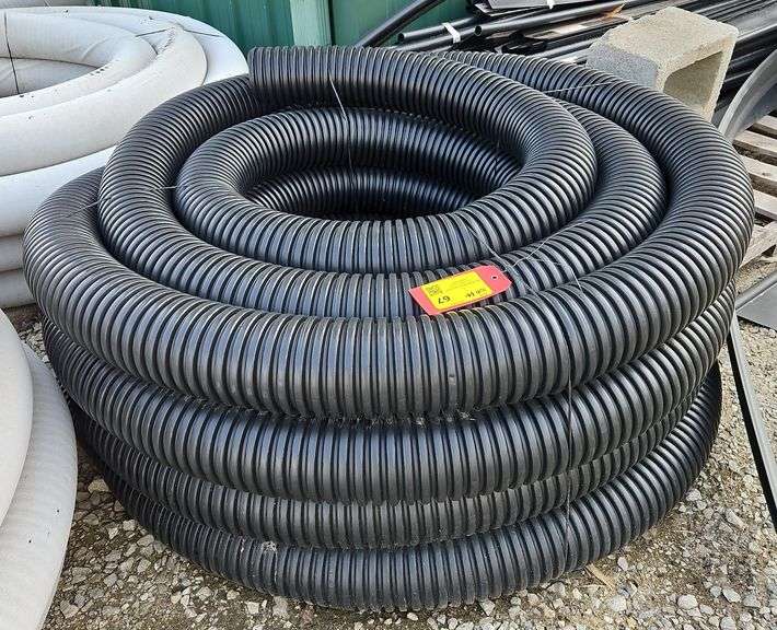 4" x 100' Corrugated Perforated Drain Pipe with Sock