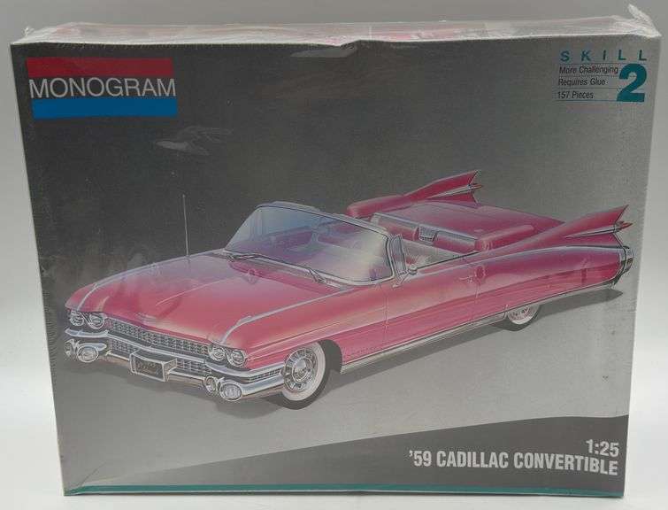 Monogram 1/25 1959 Cadillac Convertible Model Kit In Sealed Box - Kraft ...