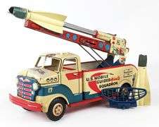 Ancien Camion Tôle Marx US Mobile Guided Missile Squadron Années 50 47cm