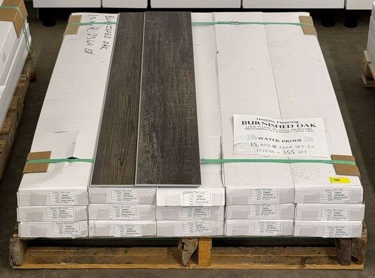 355 Sqft UniClic Burnished Oak Luxury Vinyl Flooring