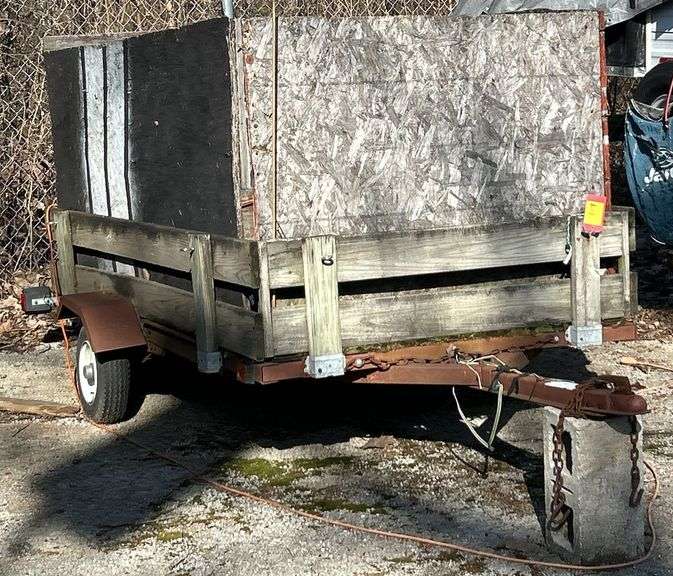 Wood Sided Utility Trailer With Light Hook-Ups
