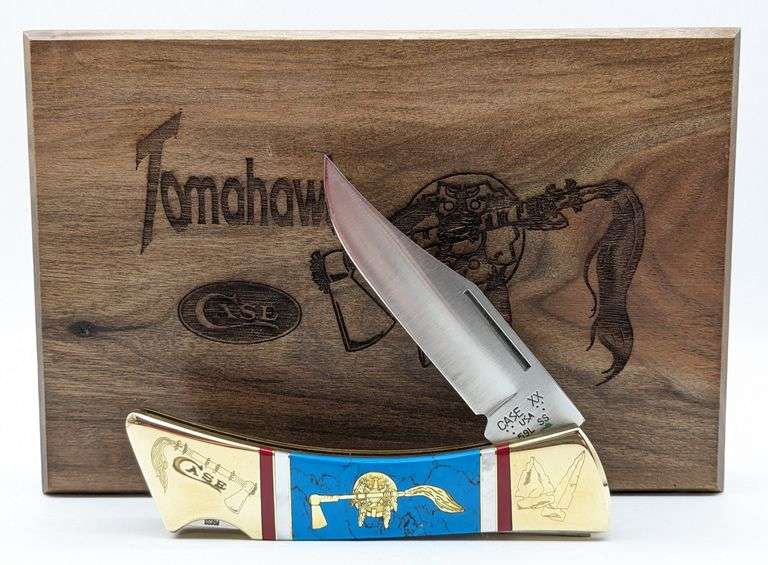 Ltd 1994 Case XX Tomahawk Lock Back Knife 59L w/ Case - Kraft