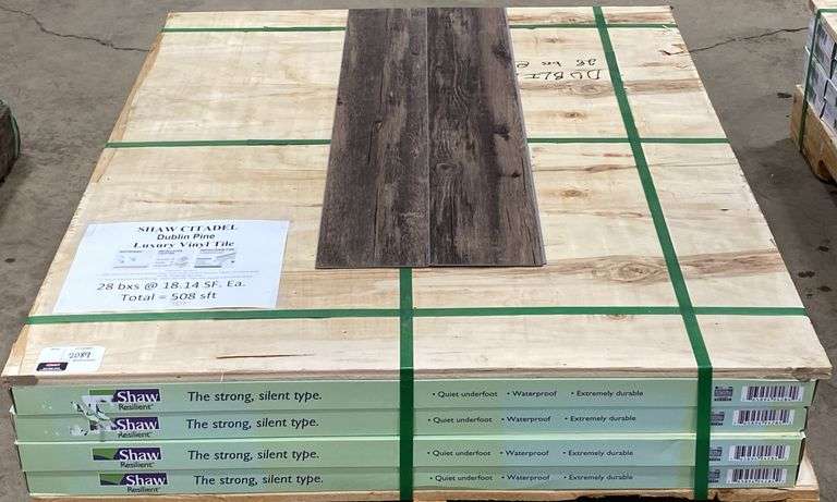 Shaw Citadel DUBLIN PINE Luxury Vinyl Tile - Kraft Auction Service, LLC