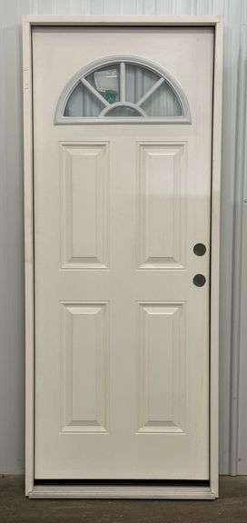 REEB 32in LH Fan-Window Pre-Hung Exterior Door