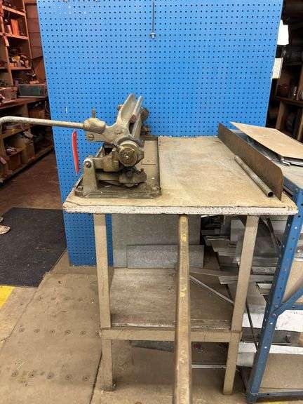 Sheet Metal Brake With Table. - Kraft Auction Service, LLC