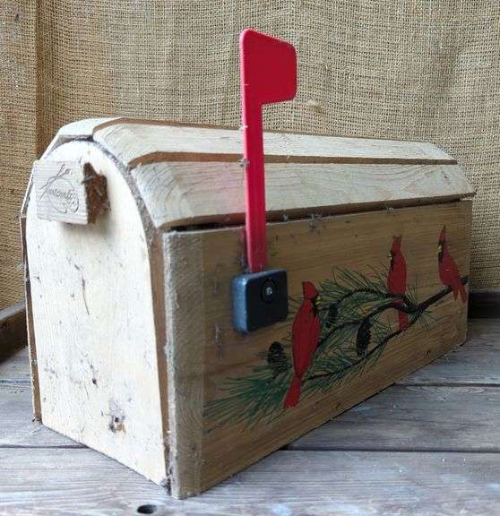 Hand Painted Wooden Mailbox - Kraft Auction Service, LLC