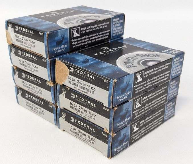 Federal Glass Shell 35 Rnd Federal 16 Ga 2-3/4in 4/5oz Rifled HP Slug Shotgun Shells ...