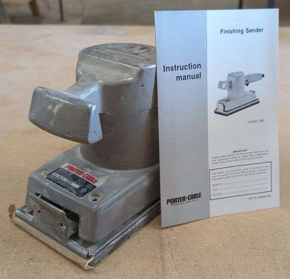 Wire Rope Sander Porter Cable Finishing Sander (Model 505) - Kraft Auction Service, LLC