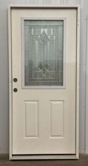 REEB 36in RH Deco Pre-Hung Exterior Door