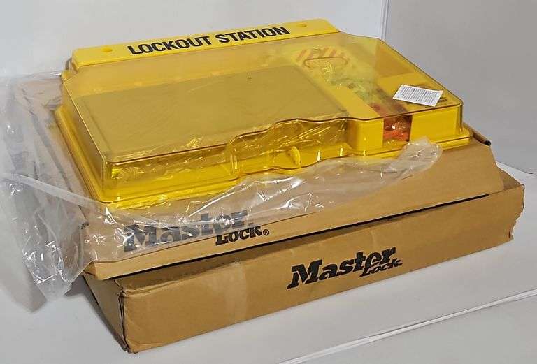 Master Lock Lockout Tag Out Station. - Kraft Auction Service, LLC