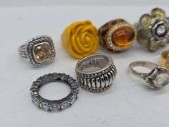 (L) Ten Fashion Rings, Various Sizes - Kraft Auction Service, LLC