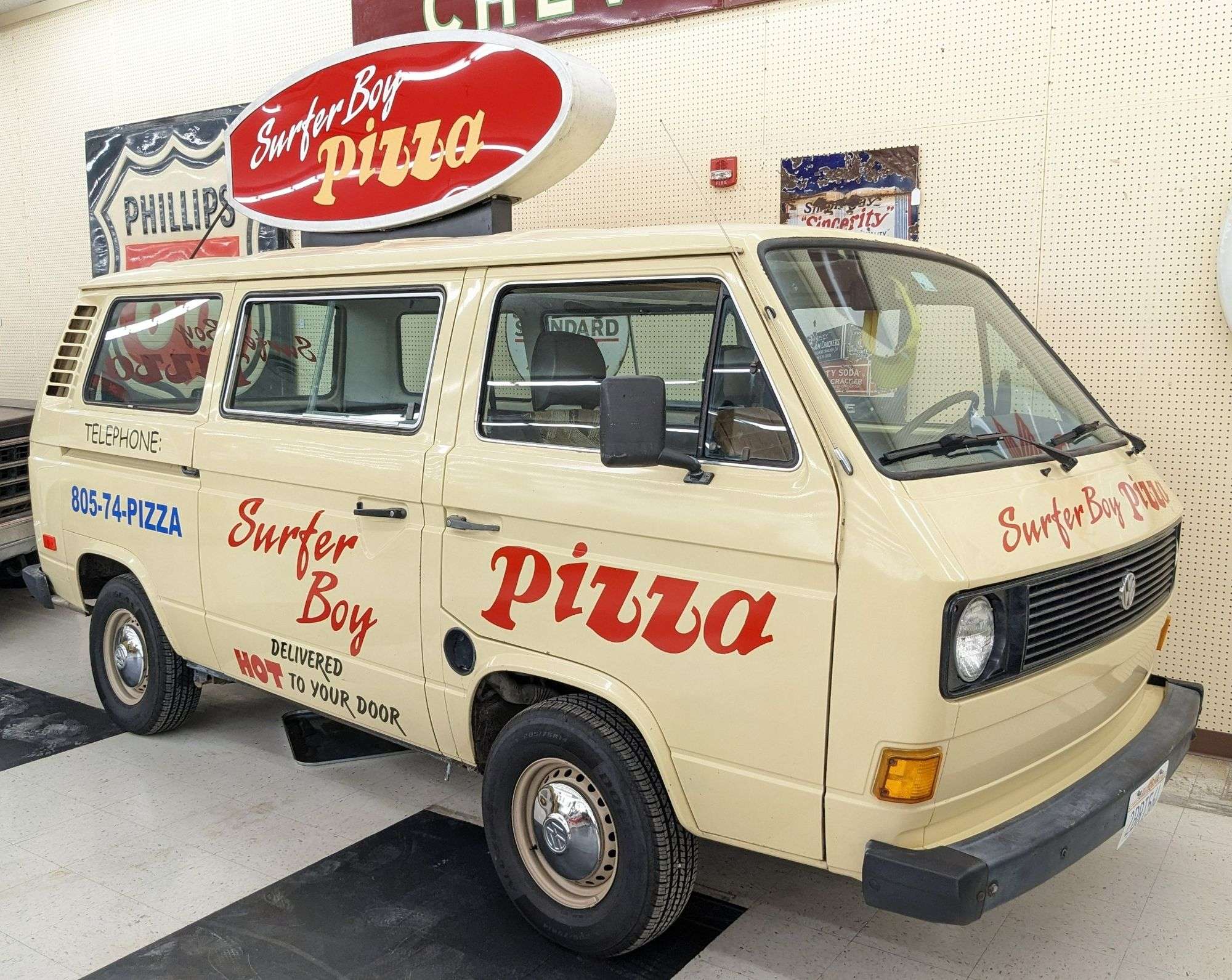 Stranger Things Surfer Boy Pizza Recreation 1981 Volkswagen Kombi