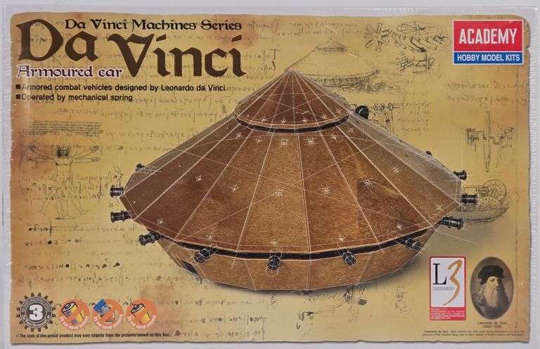 Academy Da Vinci Machine Series Armoured Car Hobby Model Kit - Sealed