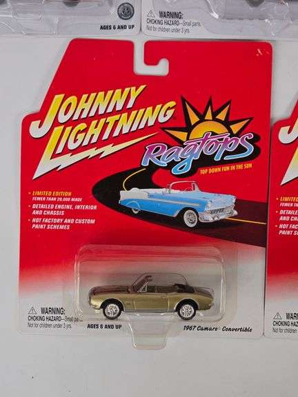 (10) Johnny Lightning Die-Cast Cars In Blister Packages