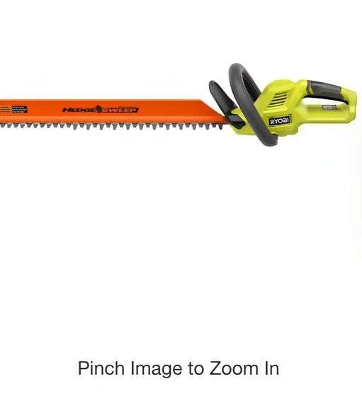 (CC) Ryobi 18V Cordless Hedge Trimmer.