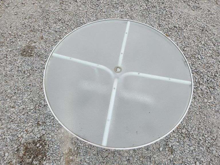 (AB) 48" Tempered Glass Patio Table